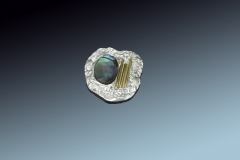 Silber mit Paua und Gold (Als Ring oder Anhänger)